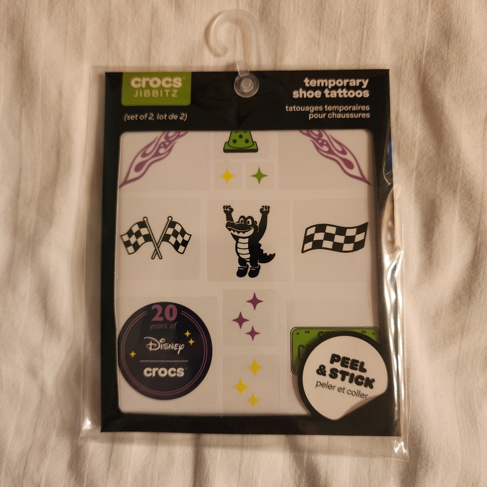 Crocs Jibbitz Temporary Shoe Tattoos Disney 20th Anniversary 216745 New